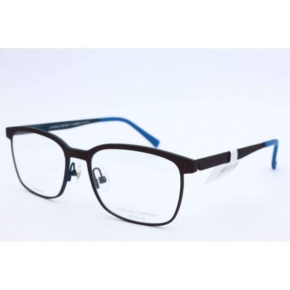New Prodesign Denmark 1450 c.5221 Brown Rectangle Eyeglasses Clear Lenses 54mm